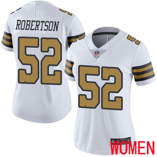 New Orleans Saints Limited White Women Craig Robertson Jersey NFL Football #52 Rush Vapor Untouchable Jersey->women nfl jersey->Women Jersey